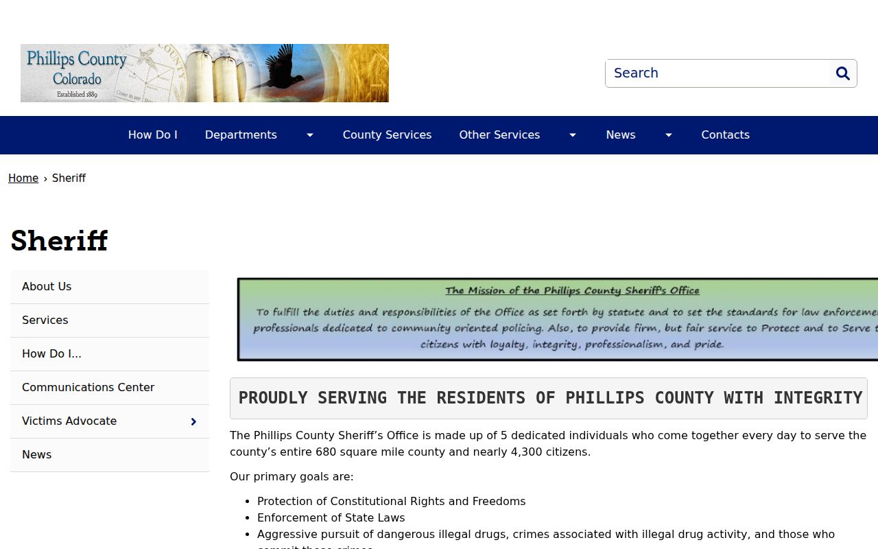Phillips County arrest search Sheriff official records source